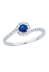 beautiful white gold diamond sapphire gemstone birthstone baby ring